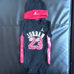 Michael Jordan Jersey onesie 0-6 months with hat
